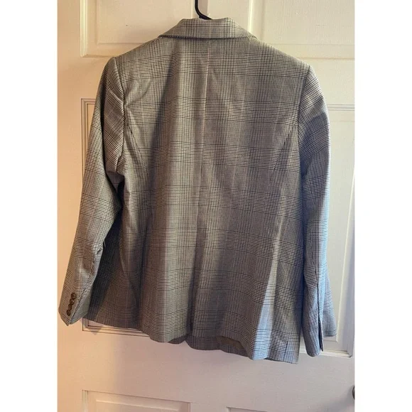 Lauren Ralph Lauren NWT Glen Plaid Cotton-Blend Twill Blazer - Picture 2 of 12